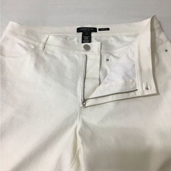 Lafayette 148 New York White Thompson Jeans Size 12 - Picture 10 of 14